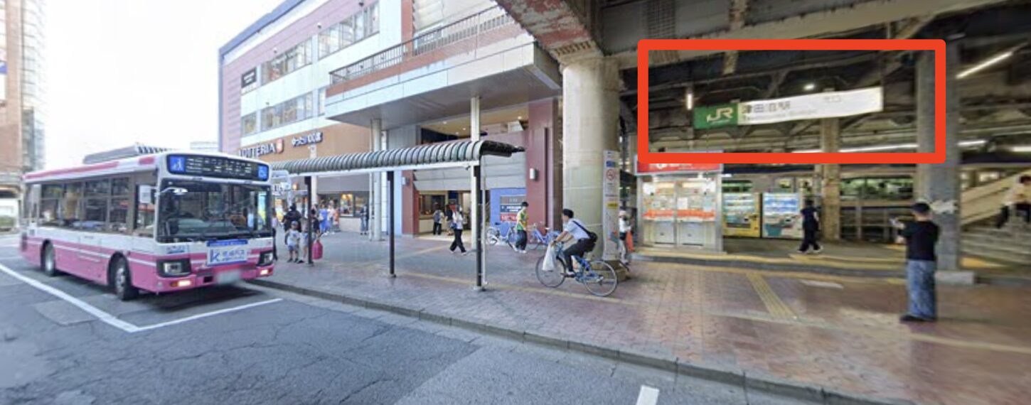 津田沼駅北口のバス乗り場