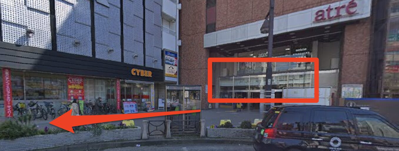 亀戸駅北口を出てそのまま直進する