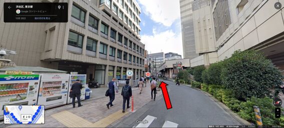 ゴルフテック恵比寿店へのアクセス|そのまま直進する