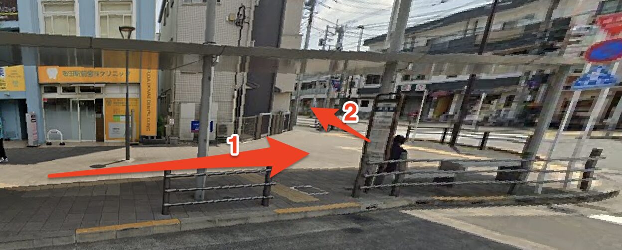 道なりに進み布田南通りへ左折
