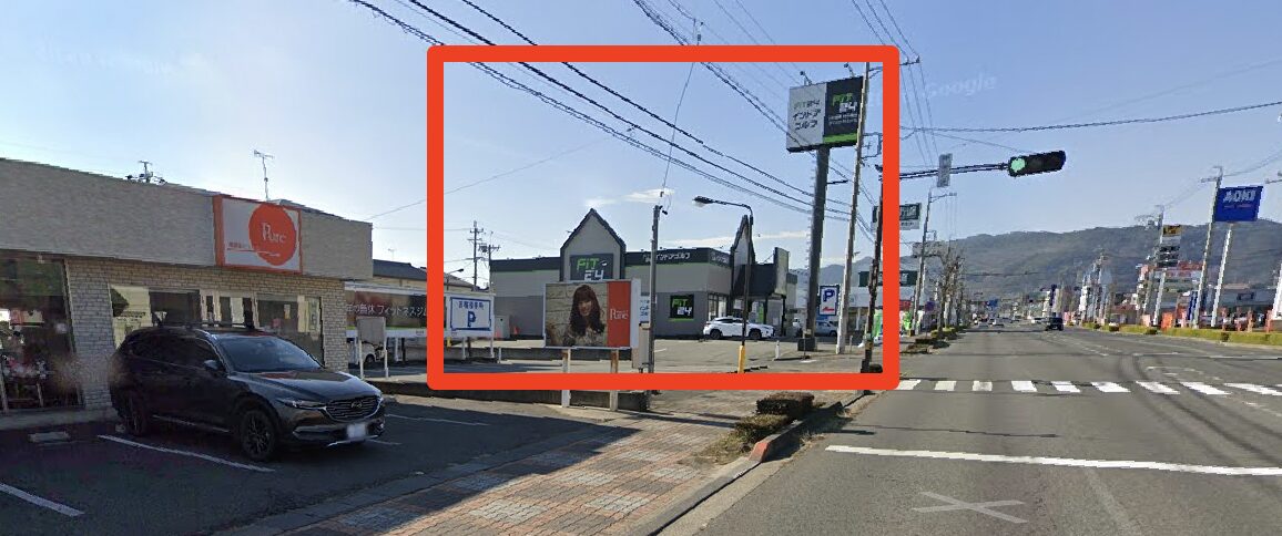 FiT24インドアゴルフ長野若槻店が見えてくる